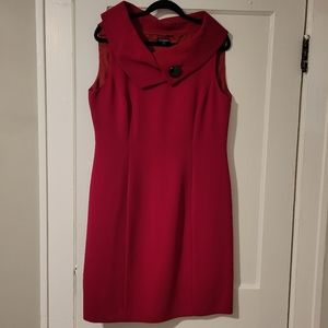 Tahari Sheath Deep Red Dress